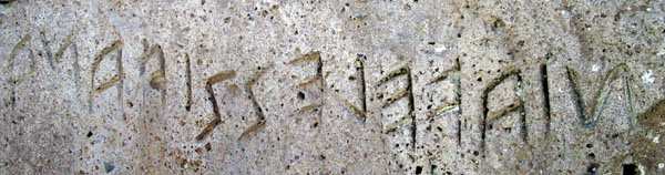 Etruscan family name written right to left on tomb Etruscan tomb names